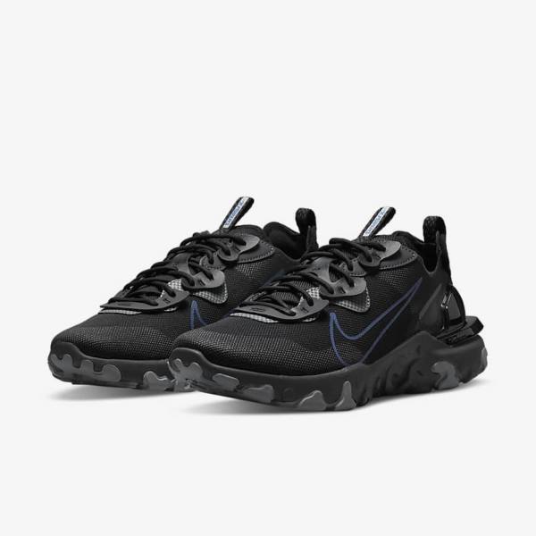 Men's Nike React Vision Sneakers Black / Dark Grey / Royal | NK086ZDL