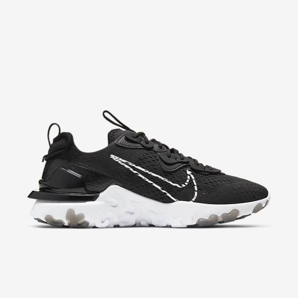 Men's Nike React Vision Sneakers Black / White | NK138ULD