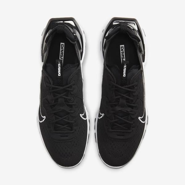 Men's Nike React Vision Sneakers Black / White | NK138ULD