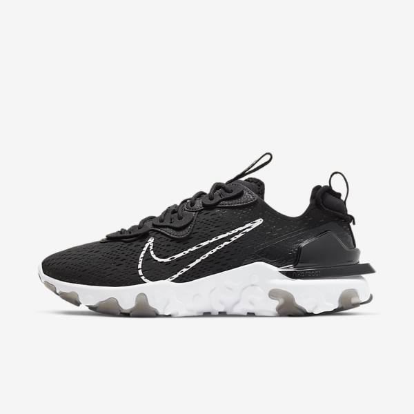 Men\'s Nike React Vision Sneakers Black / White | NK138ULD