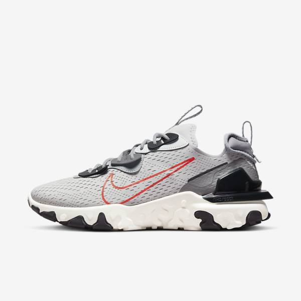 Men\'s Nike React Vision Sneakers Grey / Light Grey / Orange | NK831HLU