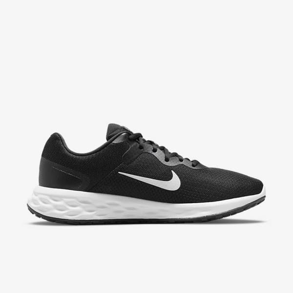 Men's Nike Revolution 6 (Extra Wide) Running Shoes Black / Grey / White | NK437EUY