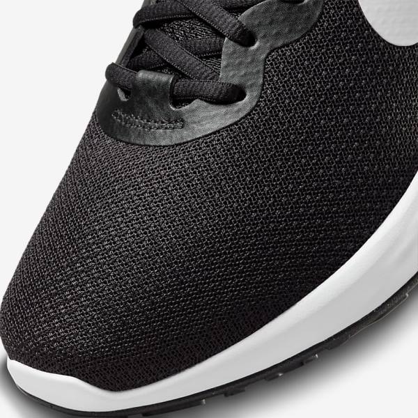 Men's Nike Revolution 6 (Extra Wide) Running Shoes Black / Grey / White | NK437EUY