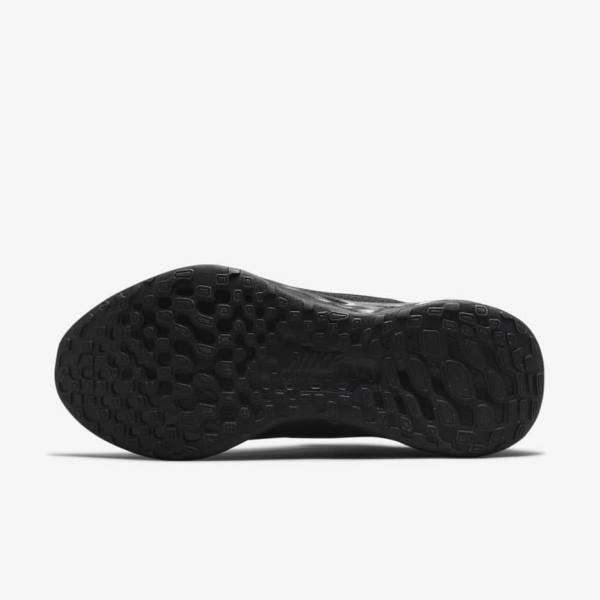 Men's Nike Revolution 6 FlyEase Next Nature Easy-On-And-Off Road (Extra Wide) Running Shoes Black / Dark Grey | NK201HEM