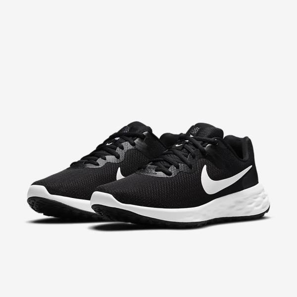 Men's Nike Revolution 6 Next Nature Road Running Shoes Black / Grey / White | NK809OSC