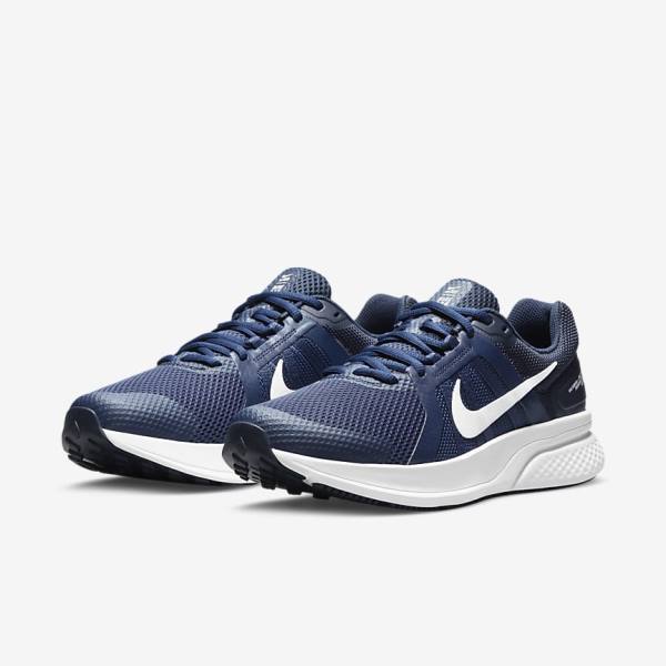 Men's Nike Run Swift 2 Road Running Shoes Navy / Obsidian / White | NK875MOG