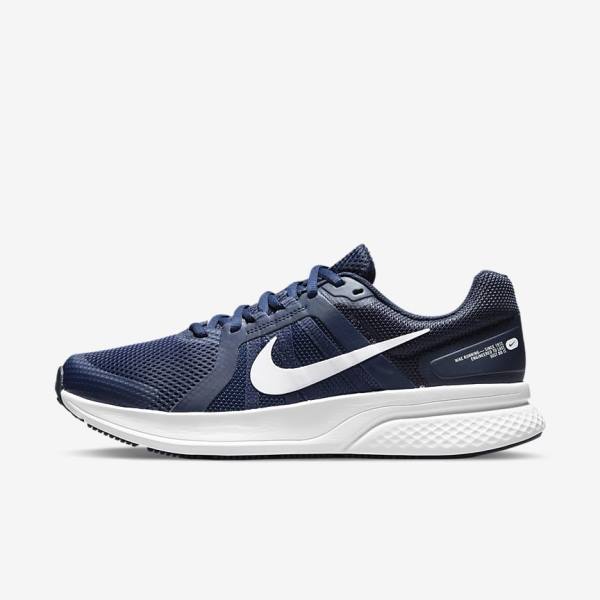 Men\'s Nike Run Swift 2 Road Running Shoes Navy / Obsidian / White | NK875MOG