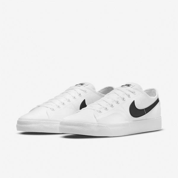 Men's Nike SB BLZR Court Skate Shoes White / Black / Black | NK356RKJ