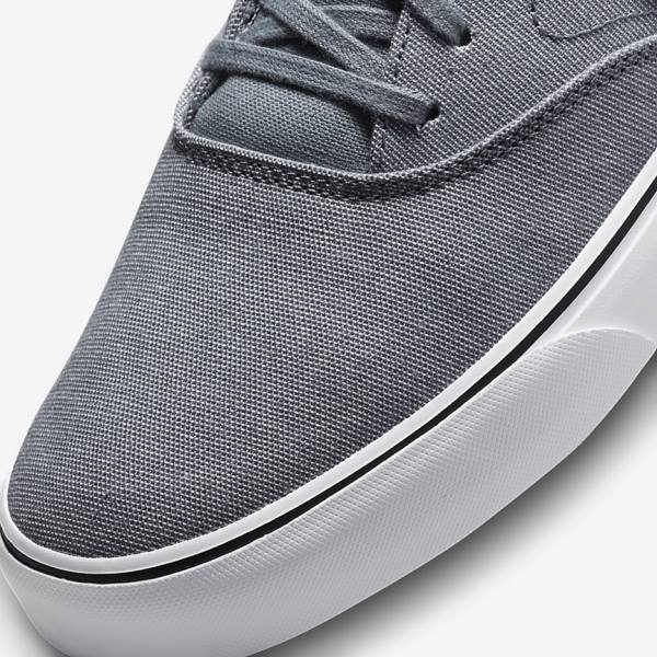 Men's Nike SB Chron 2 Canvas Premium Skate Shoes Grey / White | NK160IFB