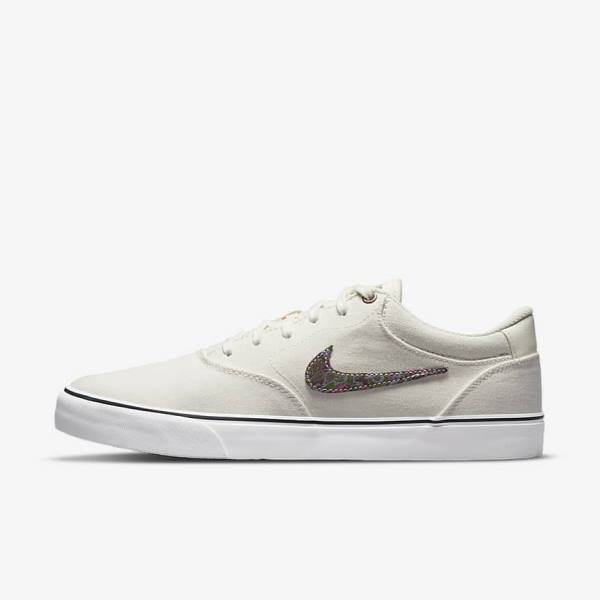 Men\'s Nike SB Chron 2 Canvas Premium Skate Shoes Grey / Green | NK869MHO