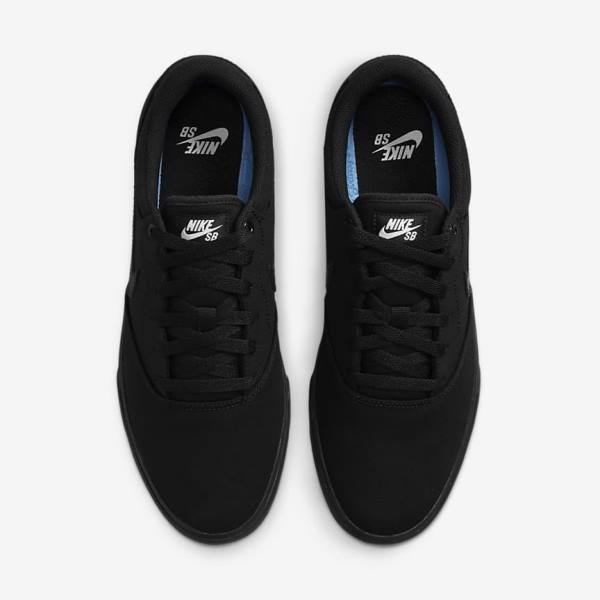 Men's Nike SB Chron 2 Canvas Skate Shoes Black | NK284DUA