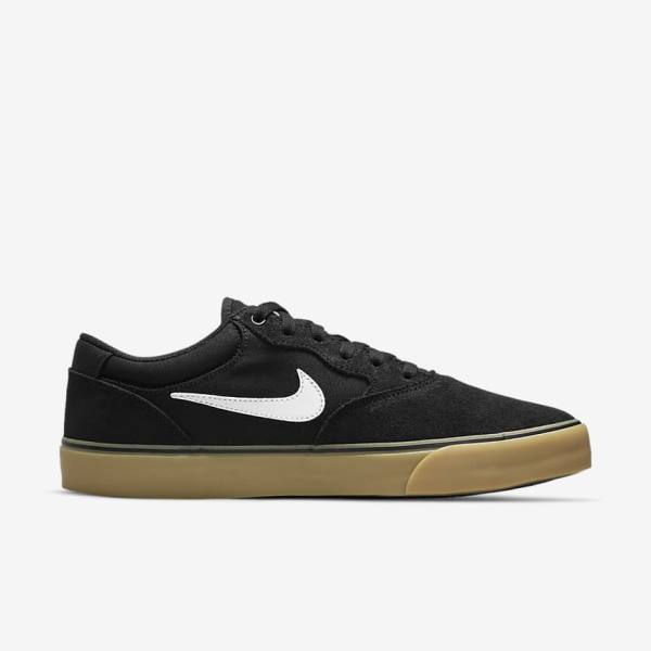 Men's Nike SB Chron 2 Skate Shoes Black / Light Brown / White | NK362WKJ