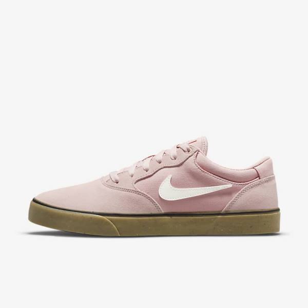 Men\'s Nike SB Chron 2 Skate Shoes Pink / Light Brown | NK679MHE