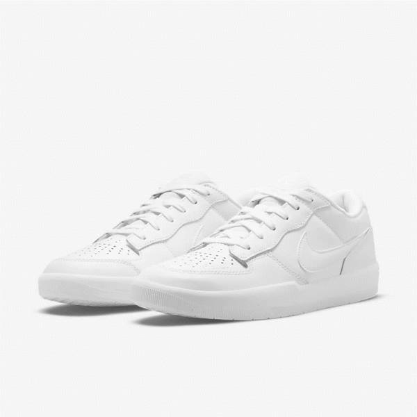 Men's Nike SB Force 58 Premium Skate Shoes White | NK015OQM