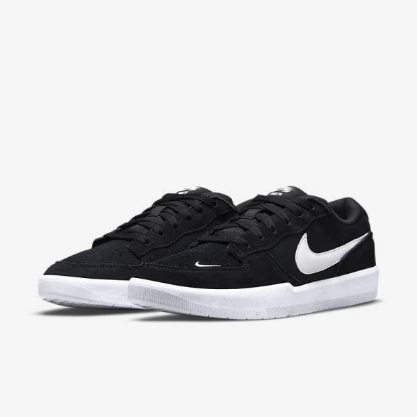 Men's Nike SB Force 58 Sneakers Black / White | NK345XUF