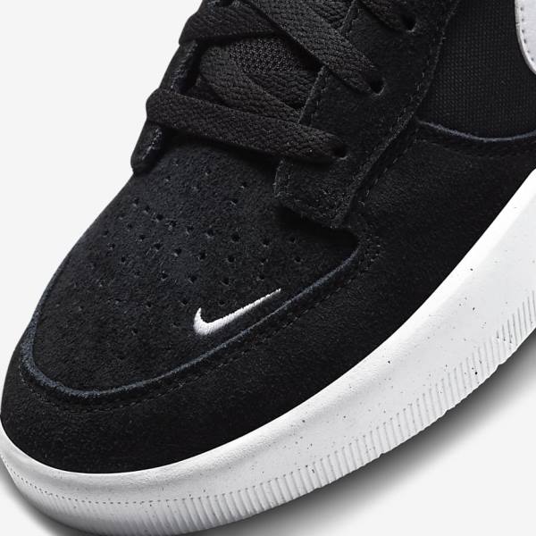 Men's Nike SB Force 58 Sneakers Black / White | NK345XUF