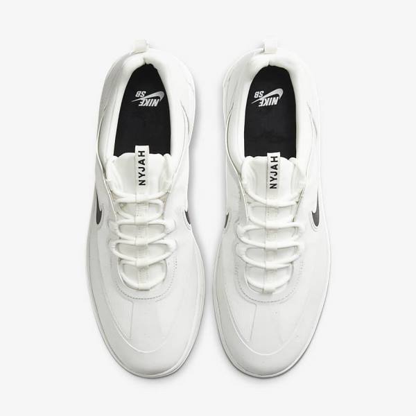 Men's Nike SB Nyjah Free 2 Skate Shoes White / Black | NK432OGN