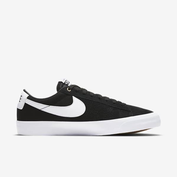 Men's Nike SB Zoom Blazer Low Pro GT Sneakers Black / Light Brown / White | NK928KXH