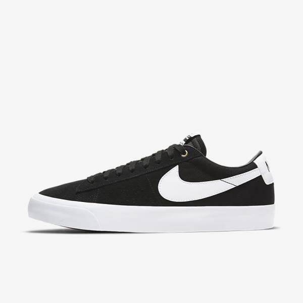 Men\'s Nike SB Zoom Blazer Low Pro GT Sneakers Black / Light Brown / White | NK928KXH