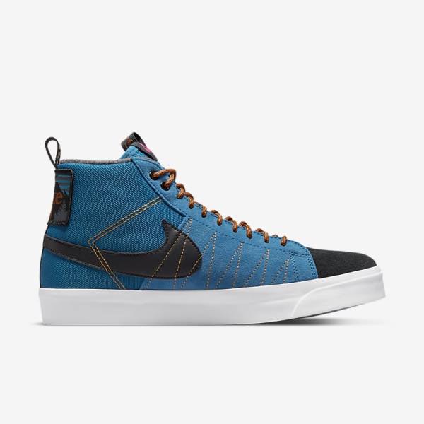 Men's Nike SB Zoom Blazer Mid Premium Sneakers Black | NK807STB