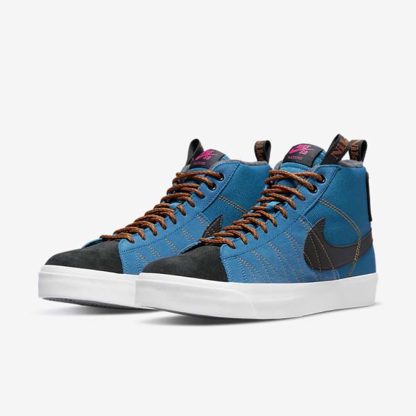 Men's Nike SB Zoom Blazer Mid Premium Sneakers Black | NK807STB