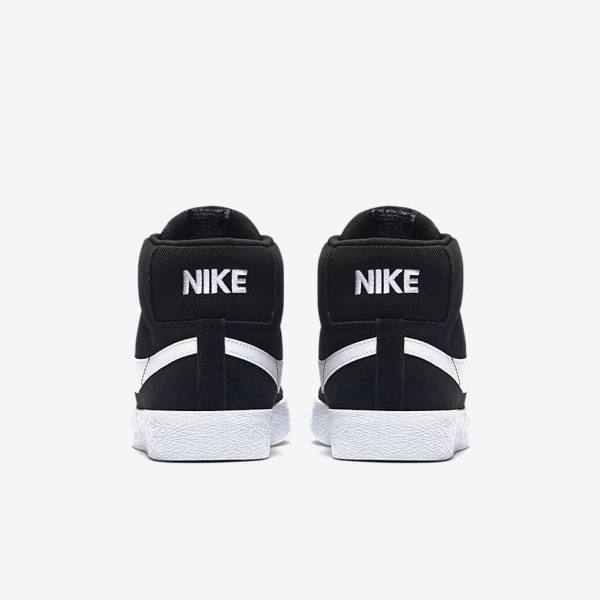 Men's Nike SB Zoom Blazer Mid Sneakers Black / White | NK657BID