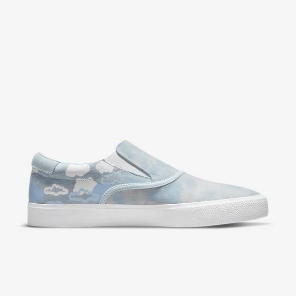 Men's Nike SB Zoom Verona Slip x Rayssa Leal Skate Shoes Blue / White / Blue | NK082XGA