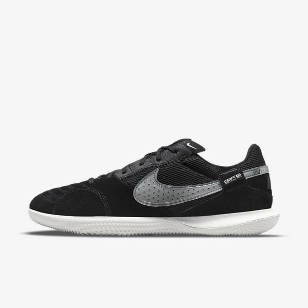 Men\'s Nike Streetgato Football Shoes Black / White | NK807EUY