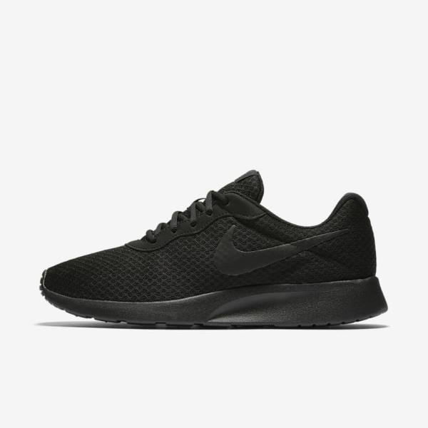 Men\'s Nike Tanjun Sneakers Black / Dark Grey | NK934QDY