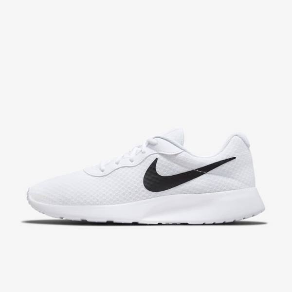 Men\'s Nike Tanjun Sneakers White / Black | NK254XYK