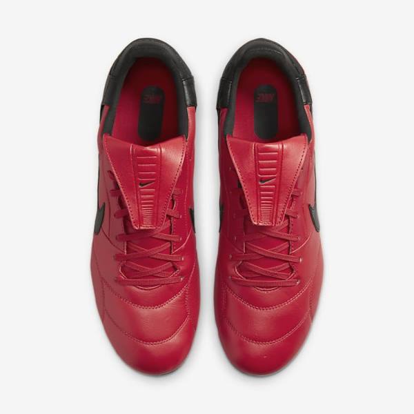 Men's Nike The Premier 3 SG-PRO Anti-Clog Traction Soft-Ground Football Shoes Red / Black | NK942PAM