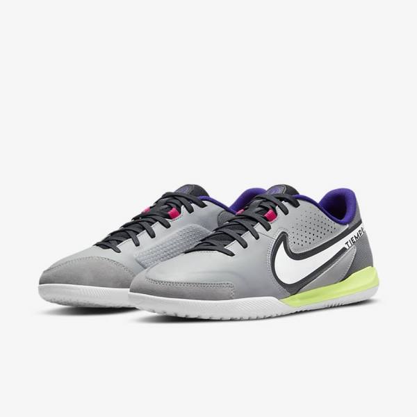 Men's Nike Tiempo Legend 9 Academy IC Indoor-Court Football Shoes Light Grey / White | NK169DGE