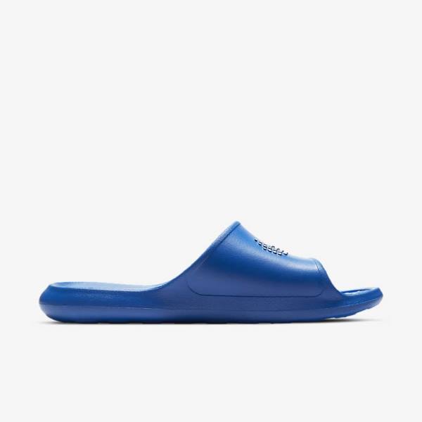 Men's Nike Victori One Shower Slides Royal / Royal / White | NK925DYB