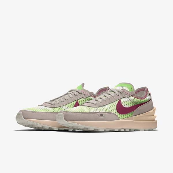 Men's Nike Waffle One By You Custom Sneakers Multicolor | NK298DLE