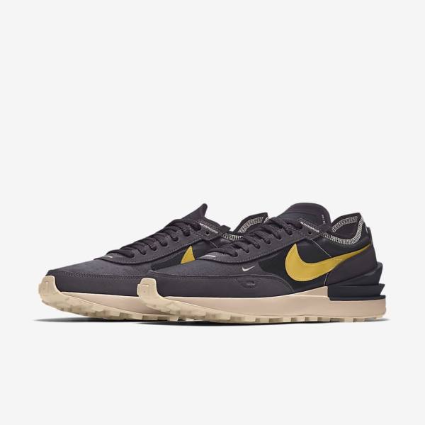 Men's Nike Waffle One By You Custom Sneakers Multicolor | NK962RAU