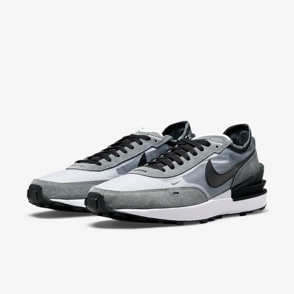 Men's Nike Waffle One SE Sneakers Grey / White / Grey / Black | NK673YSL