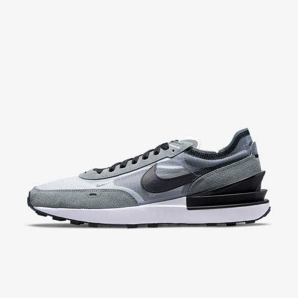 Men\'s Nike Waffle One SE Sneakers Grey / White / Grey / Black | NK673YSL