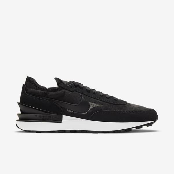 Men's Nike Waffle One Sneakers Black / White / Orange / Black | NK738AUD