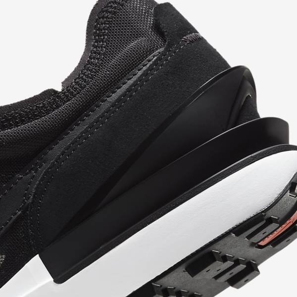 Men's Nike Waffle One Sneakers Black / White / Orange / Black | NK738AUD