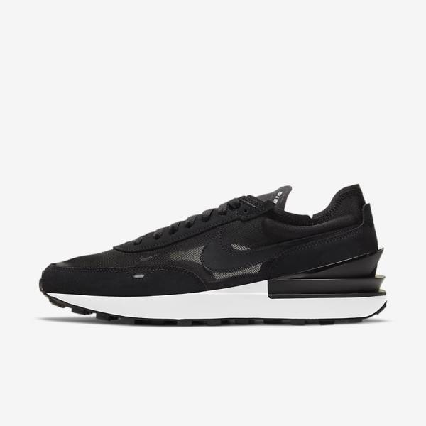 Men\'s Nike Waffle One Sneakers Black / White / Orange / Black | NK738AUD