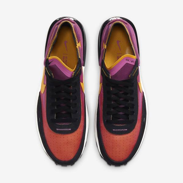 Men's Nike Waffle One Sneakers Fuchsia / Black / Gold | NK904EZB