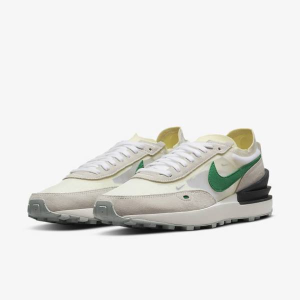 Men's Nike Waffle One Sneakers White / Black | NK923HAJ