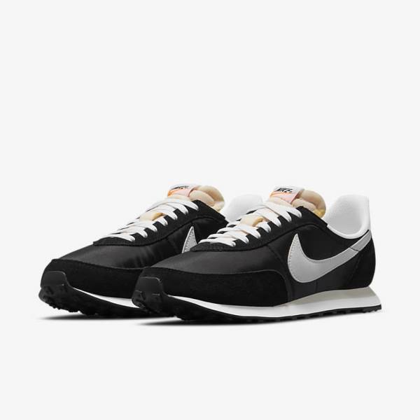 Men's Nike Waffle Trainer 2 Sneakers Black / Orange / White | NK501OUS