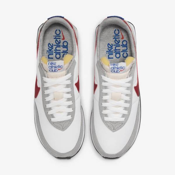 Men's Nike Waffle Trainer 2 Sneakers White / Light Grey / Royal / Red | NK764SKZ