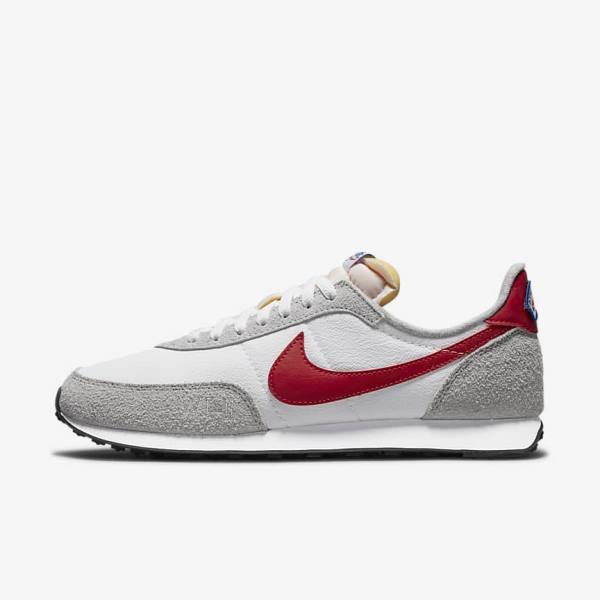 Men\'s Nike Waffle Trainer 2 Sneakers White / Light Grey / Royal / Red | NK764SKZ