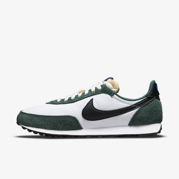 Men\'s Nike Waffle Trainer 2 Sneakers White / Green / Royal / Black | NK809JIL