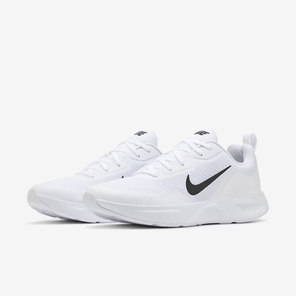 Men's Nike Wearallday Sneakers White / Black | NK381SDA