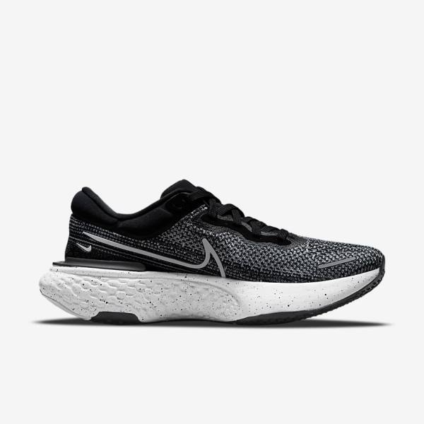 Men's Nike ZoomX Invincible Run Flyknit Road Running Shoes White / Black / White | NK158JPC