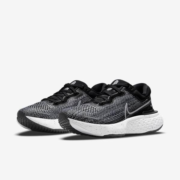 Men's Nike ZoomX Invincible Run Flyknit Road Running Shoes White / Black / White | NK158JPC