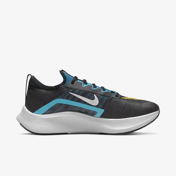 Men's Nike Zoom Fly 4 Road Running Shoes Black / Green / Orange | NK275NYH